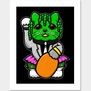 Old Gregg Lucky cat Posters and Art